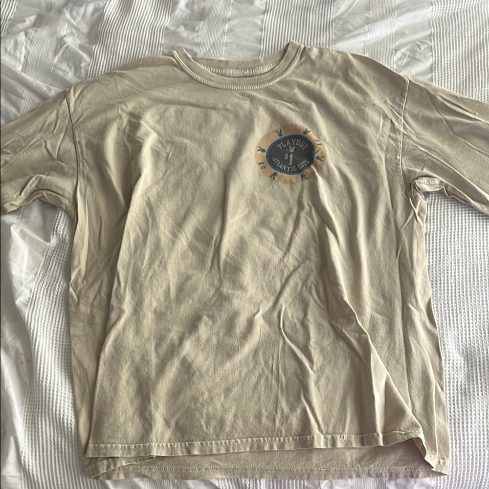 PLAYBOY Cream Logo T-Shirt